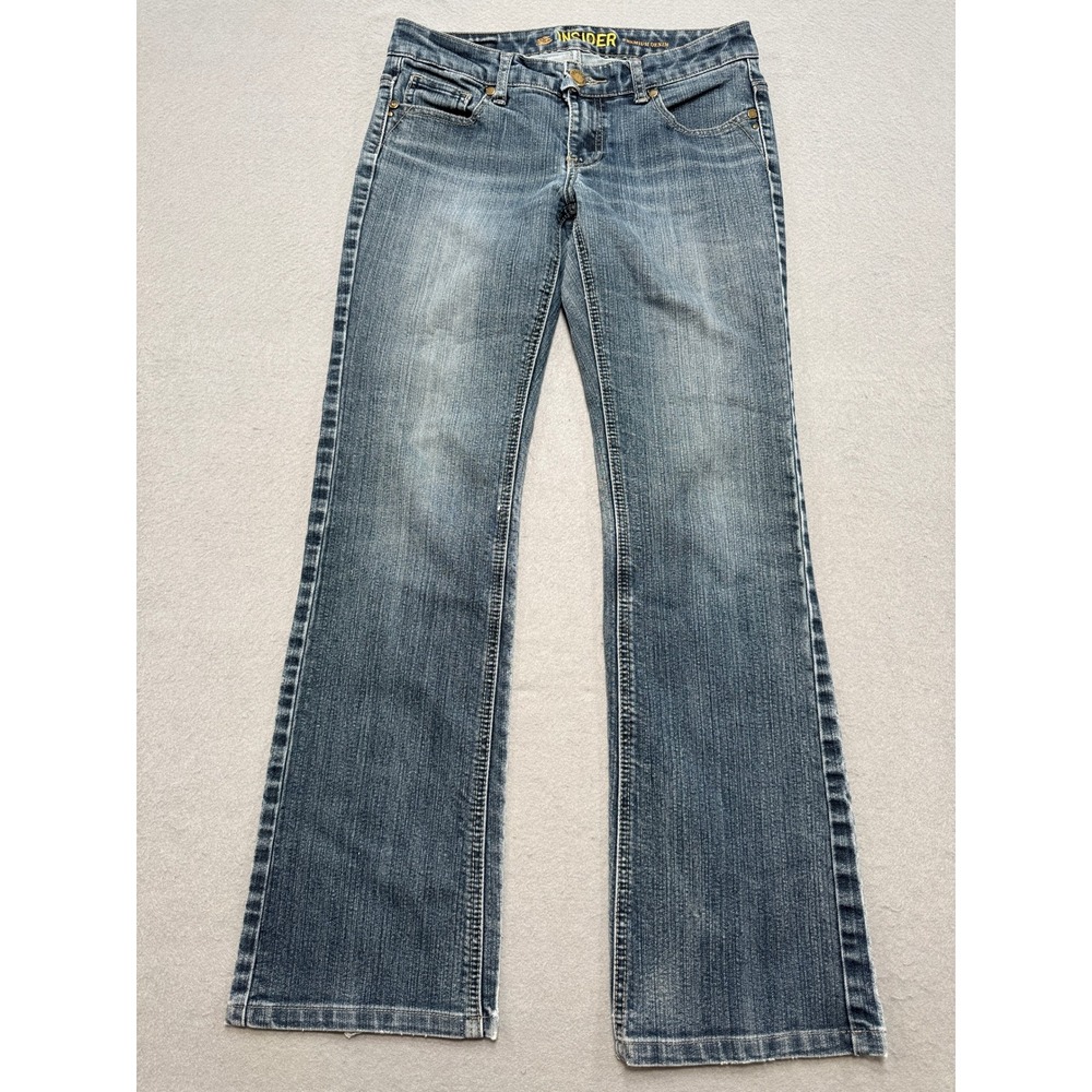 Insider Premium Jeans Women's 28 Blue Medium Wash Bootcut Low Rise Whiskered Y2K